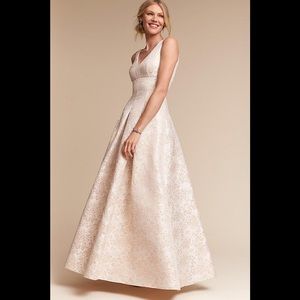 Wedding Gown - Anthropologie, metallic brocade